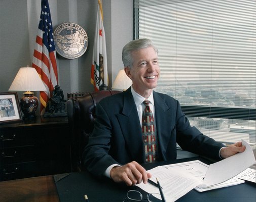 Lieutenant Governor Gray Davis in His Southern California Offices.
