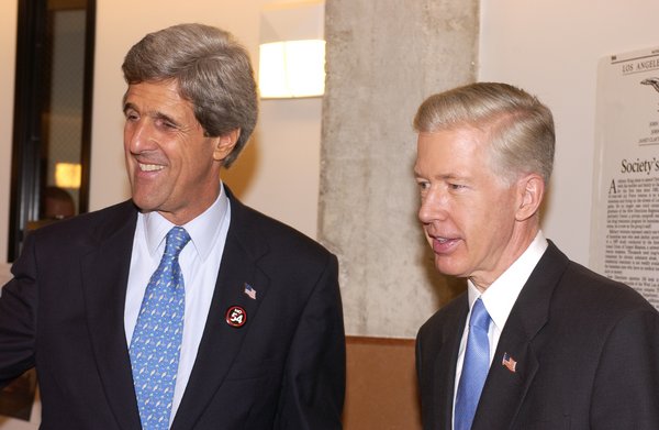 Governor Gray Davis and Senator John Kerry in Southern California.