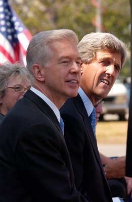 Governor Gray Davis and John Kerry in Southern California.
