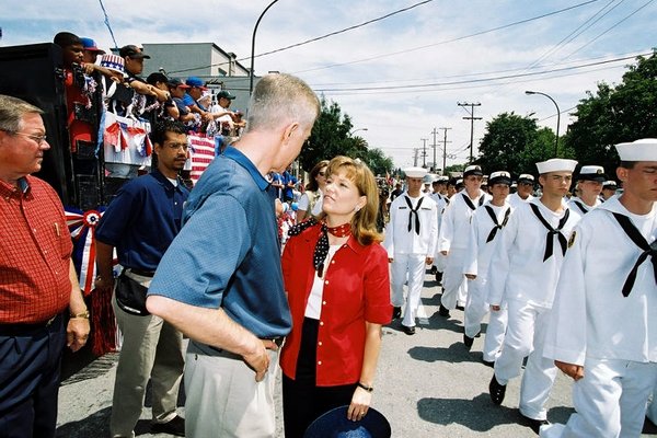 Governor and First Lady Sharon Davis celebrating the Fourth of July in Northern California.