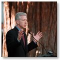 Governor Gray Davis Speaking at an Environmental Event In The Redwoods.