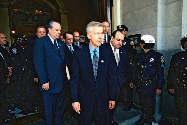 Governor Davis and Lieutenant Governor Cruz Bustamante, and Attorney General Bill Lockyer Attending the California Peace Officers Memorial Event in Sacramento