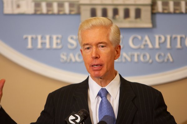 Governor Davis Holds a Press Conference Prior to the Unveiling of His Official Portrait.