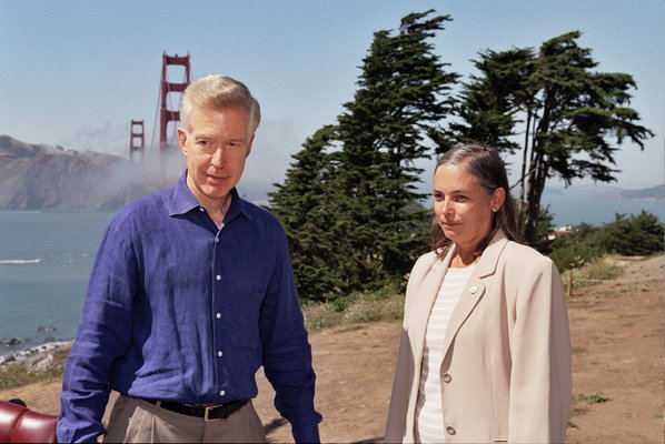 Governor Gray Davis and Assemblywoman Fran Pavley At An Environmental Event.