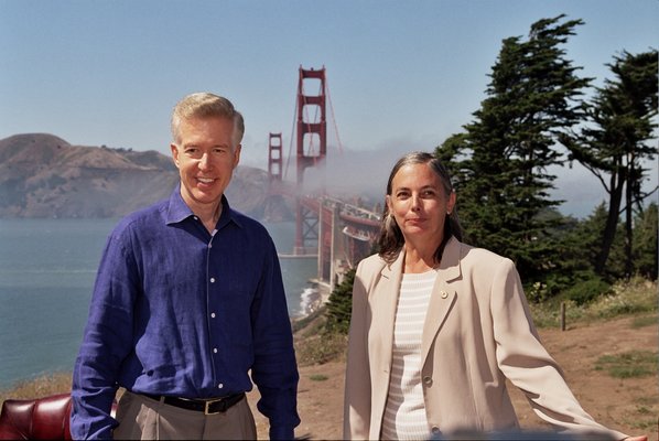 Governor Gray Davis and Assemblywoman Fran Pavley At An Environmental Event.