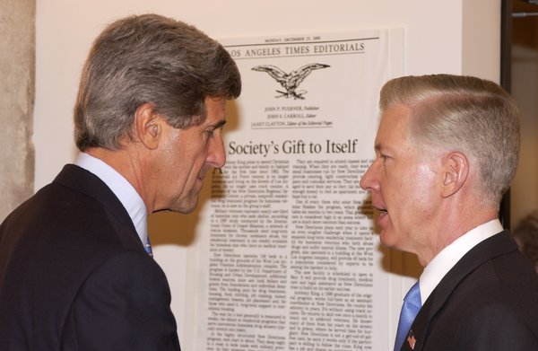 Governor Gray Davis and Senator John Kerry in Southern California.