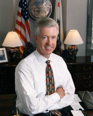 Lieutenant Governor Gray Davis at his Southern California Offices.