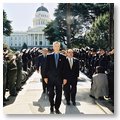 Governor Davis, Lieutenant Governor Cruz Bustamante, and Attorney General Bill Lockyer Attending the California Peace Officers Memorial Event in Sacramento.