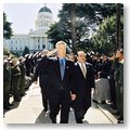 Governor Davis, Lieutenant Governor Cruz Bustamante, and Attorney General Bill Lockyer Attending the California Peace Officers Memorial Event in Sacramento.