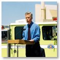 Governor Davis Speaking at a California Department of Forestry and Fire Protection Event.