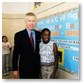 Governor Davis Joined by Students at a Southern California School Following An Event to Highlight Improving Academics.