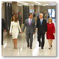 Governor and First Lady Sharon Davis and Governor Schwarzenegger and First Lady Maria Shriver Walking to the Unveiling Ceremony of Governor Davis' Official Portrait.