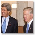 Governor Gray Davis and Senator John Kerry in Southern California.