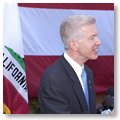 Governor Gray Davis Holding a Press Conference Following an Event.